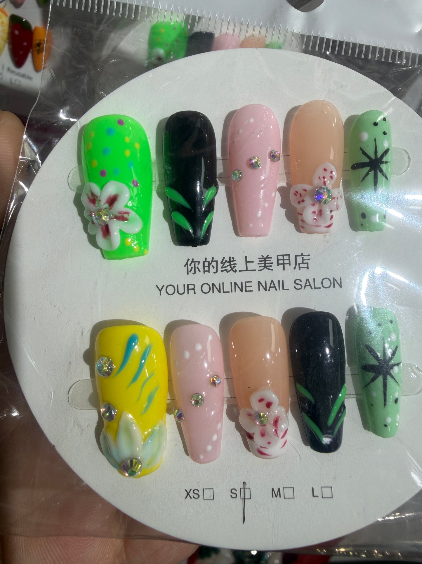 3D Flower nails Surprise Box, $40(15 pairs random pick)