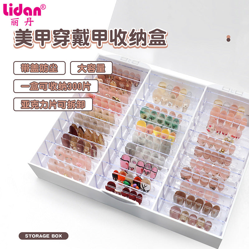 Storage box Beauty eyelash press-on nail plate works display box